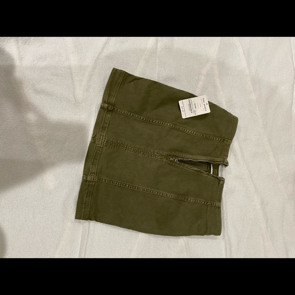 Free People Arm Green Denim Skirt - Picture 3 of 3